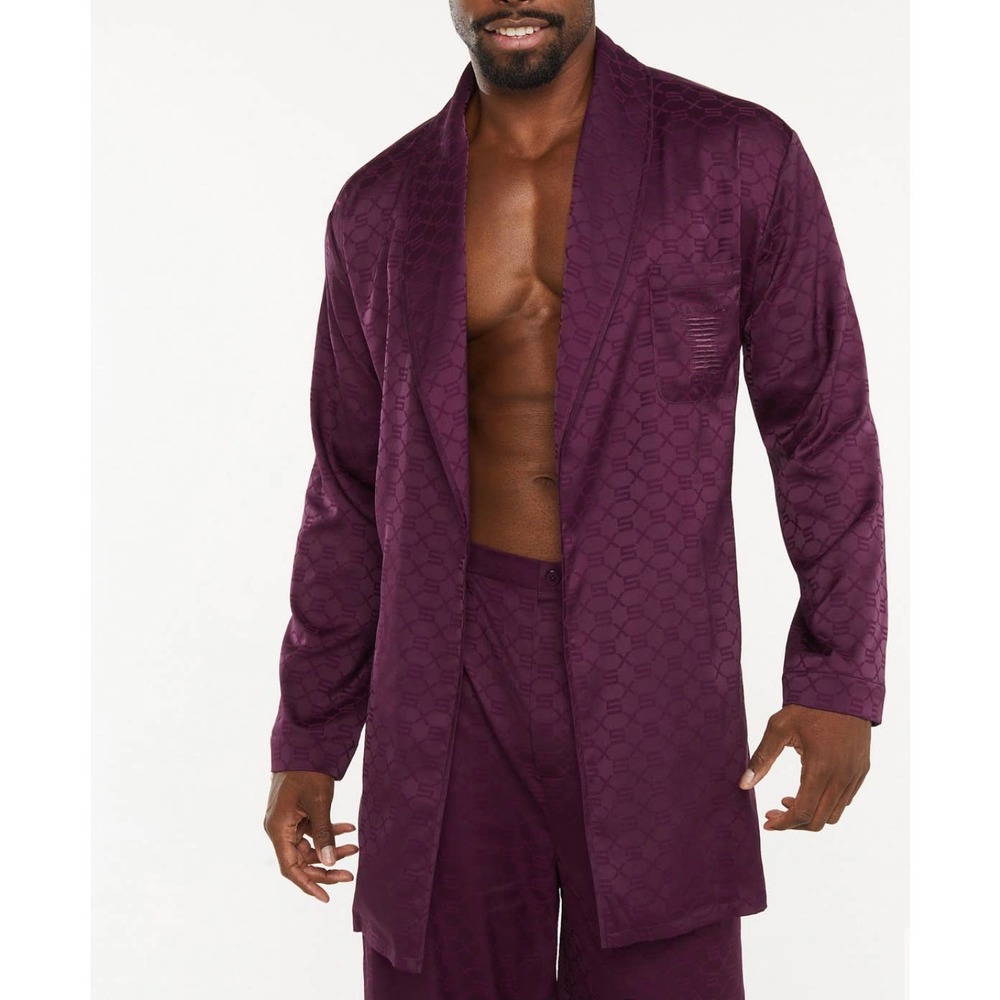 NEW SAVAGE X FENTY Smoking Jacket ROBE SIGNATURE LATE Night Purple SZ M